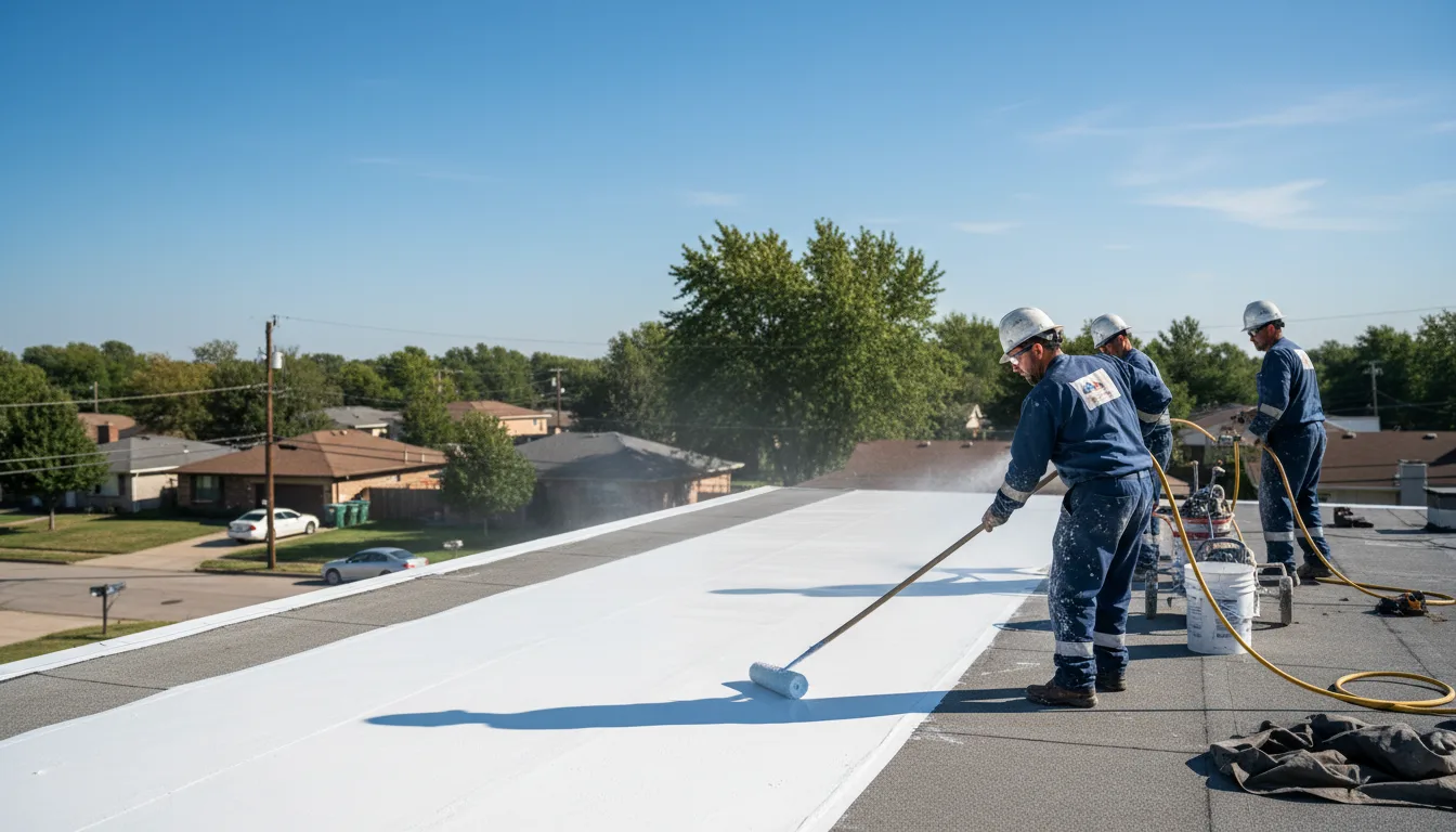 Commercial roof coating in Leedey, OK near me